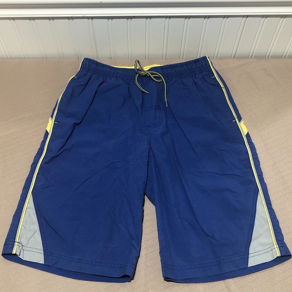 Bossini Boys Shorts 160cm Size L (14-15 yrs) in Blue with Yellow